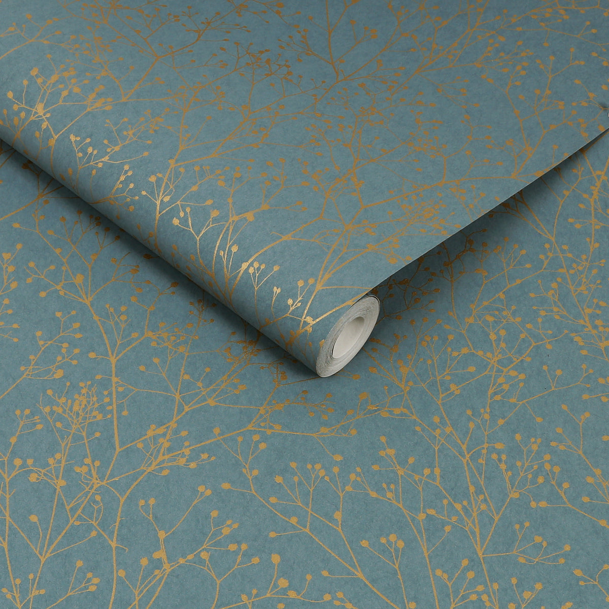 Gypsophila Airforce Blue & Soft Gold