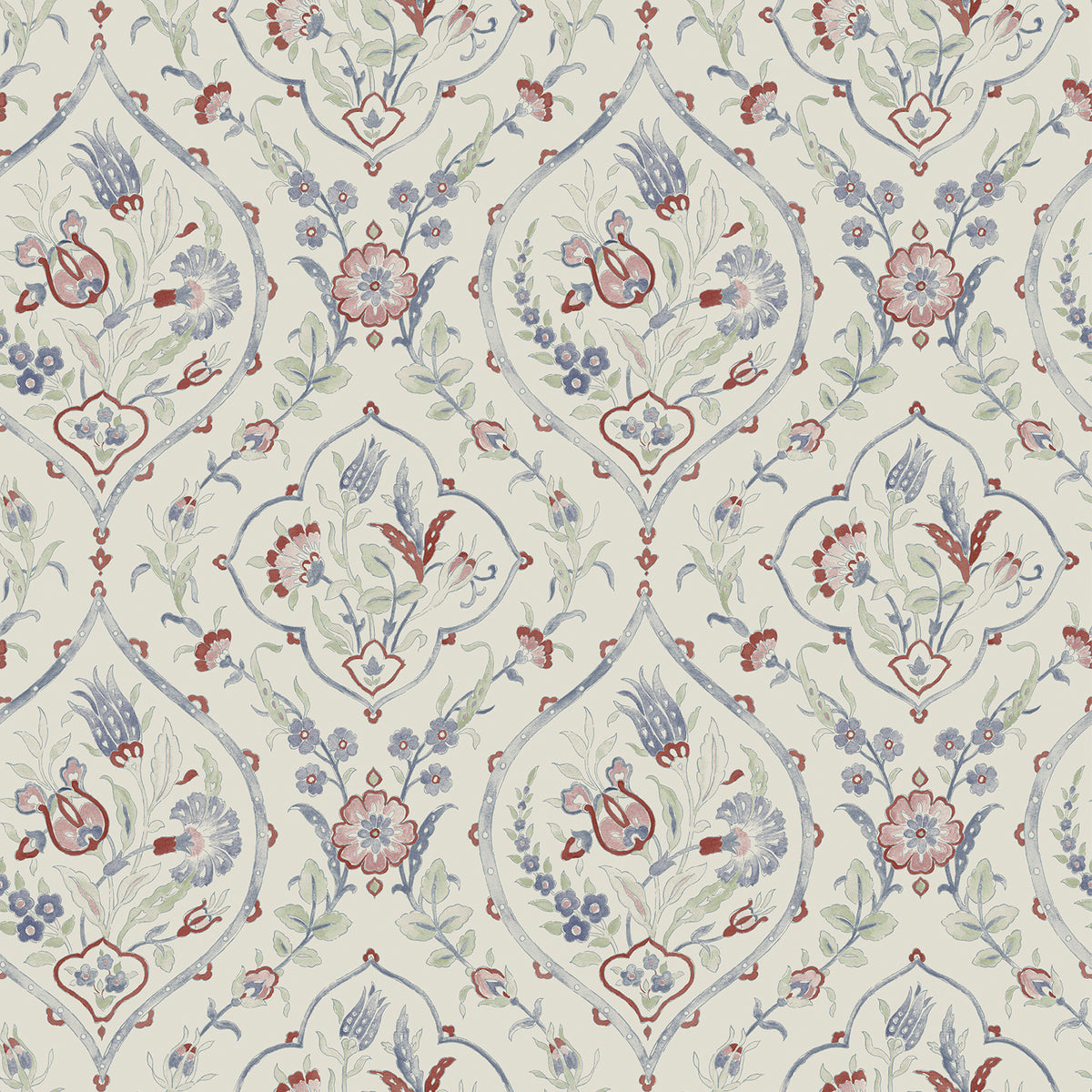 Foscot Damask - Crimson Red