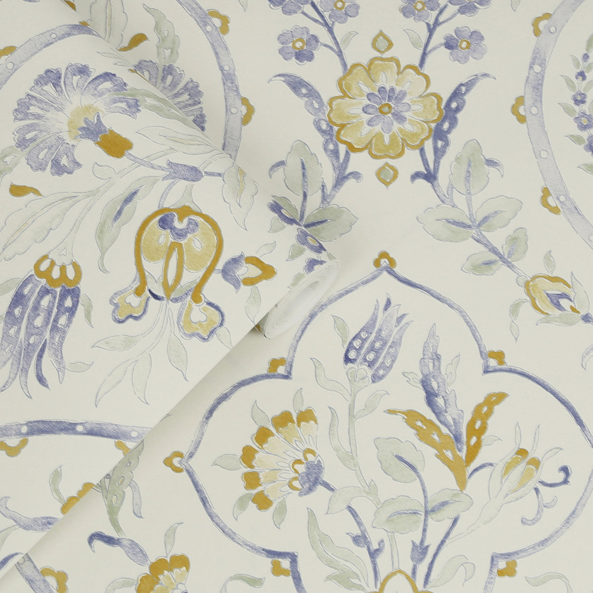 Foscot Damask - Pale Ochre Yellow
