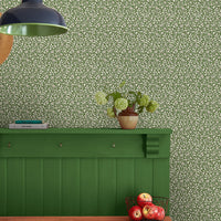Joules Ditsy Floral Print Green Wallpaper