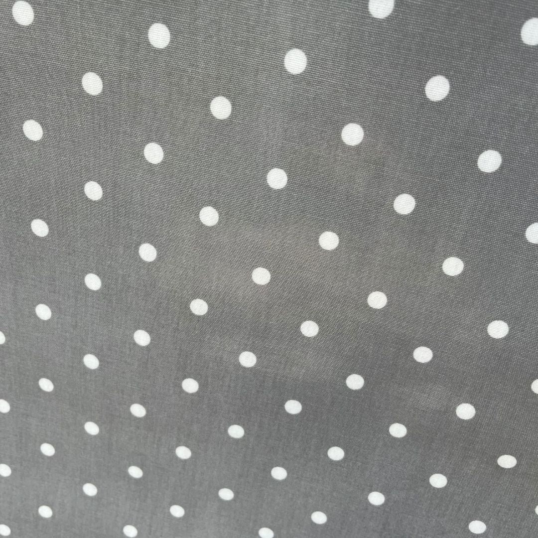 PVC Cotton Polka Dot Grey