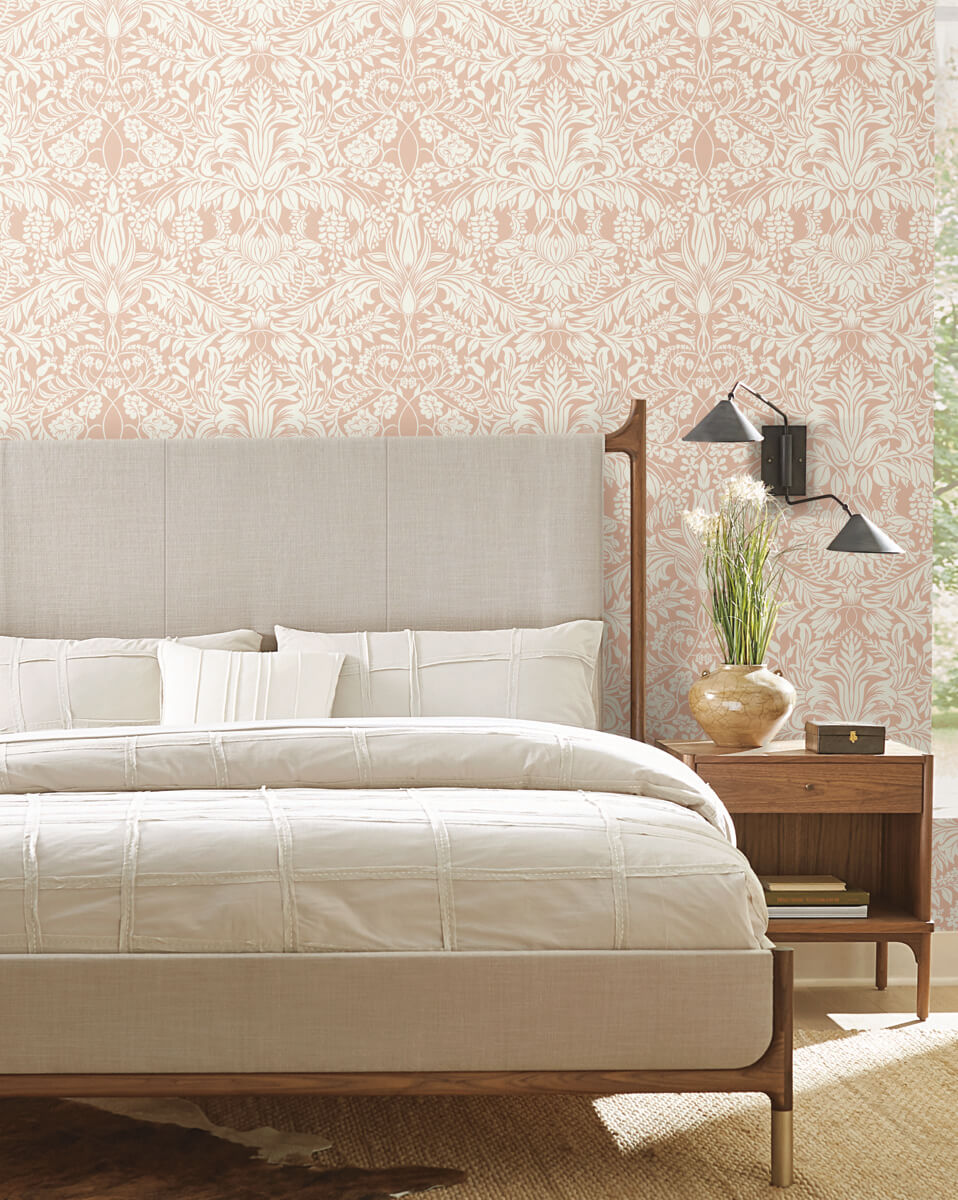 Arts & Crafts Lockwood Damask Pink