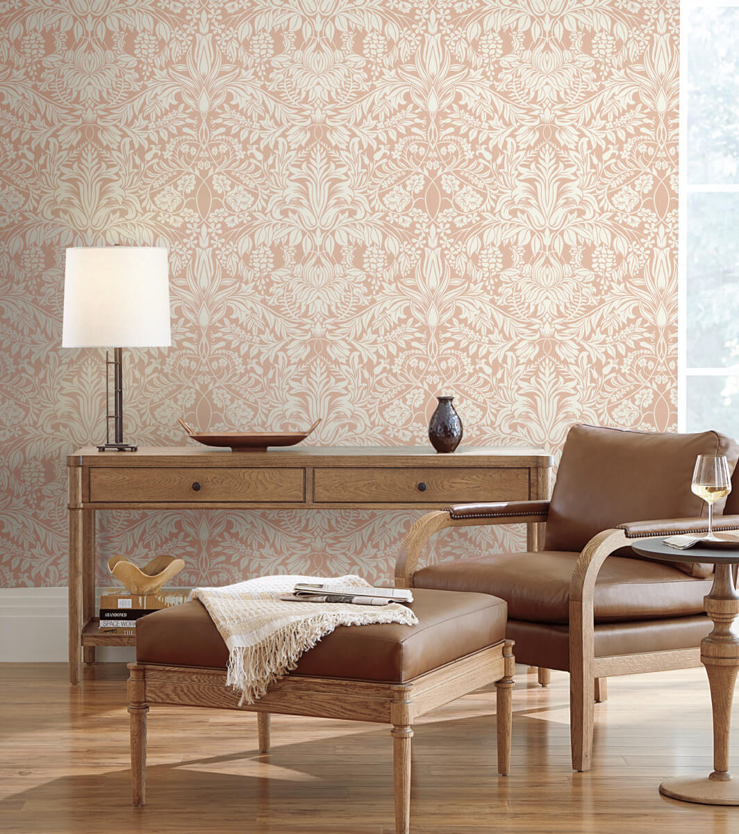 Arts & Crafts Lockwood Damask Pink