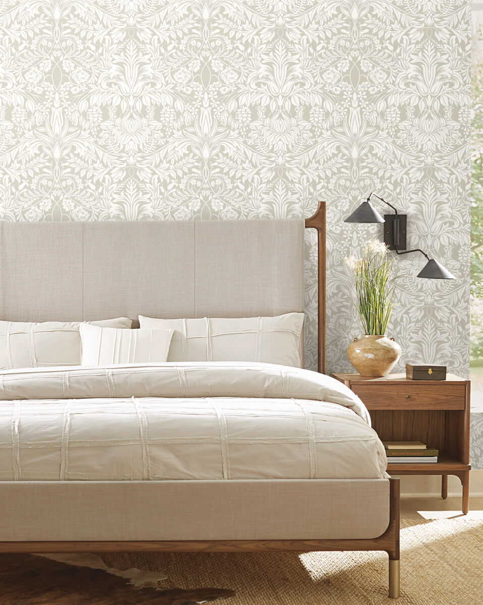 Arts & Crafts Lockwood Damask Taupe