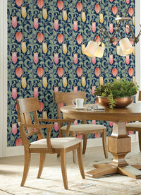 Arts & Crafts Canterbury Bells Navy