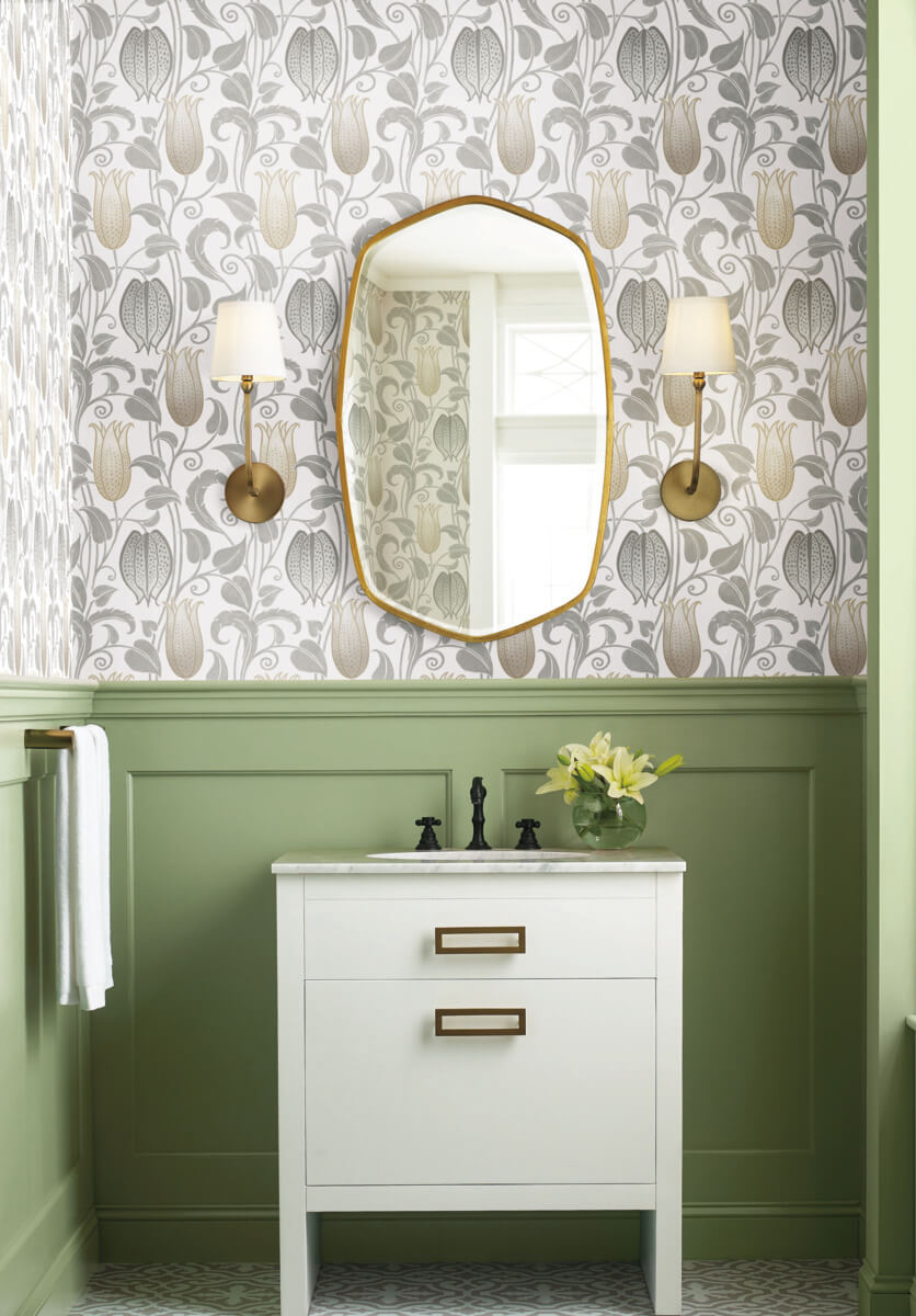 Arts & Crafts Canterbury Bells Grey