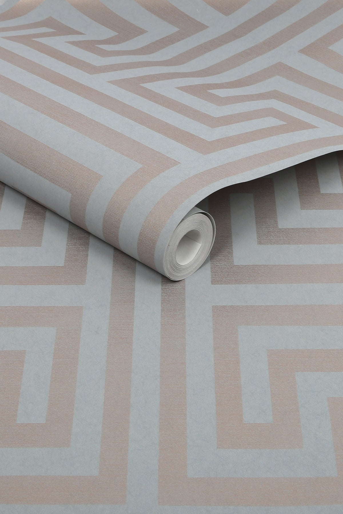 Metallic Greek Key Grey