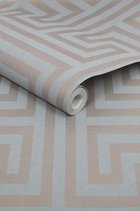 Metallic Greek Key Grey