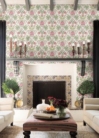 Mediterranean Seaside Jacobean Pink