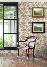Mediterranean Seaside Jacobean Pink