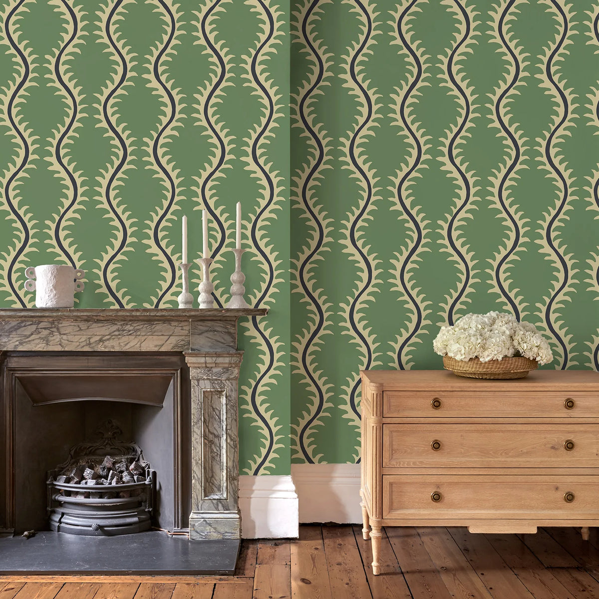Helter Skelter Wallpaper - Sage