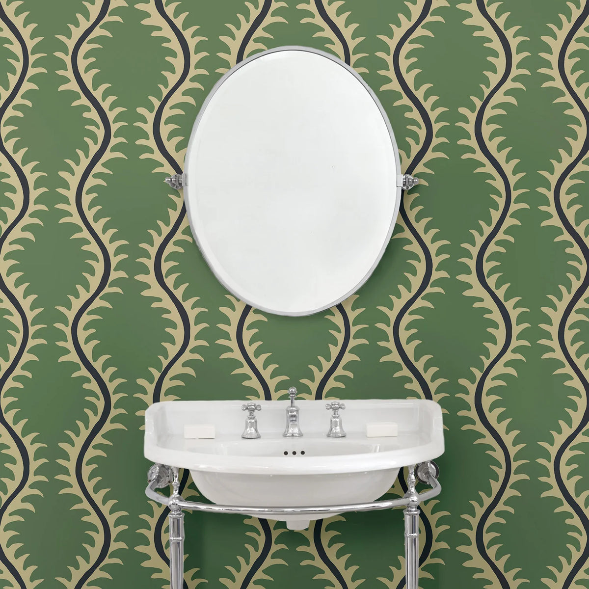 Helter Skelter Wallpaper - Sage