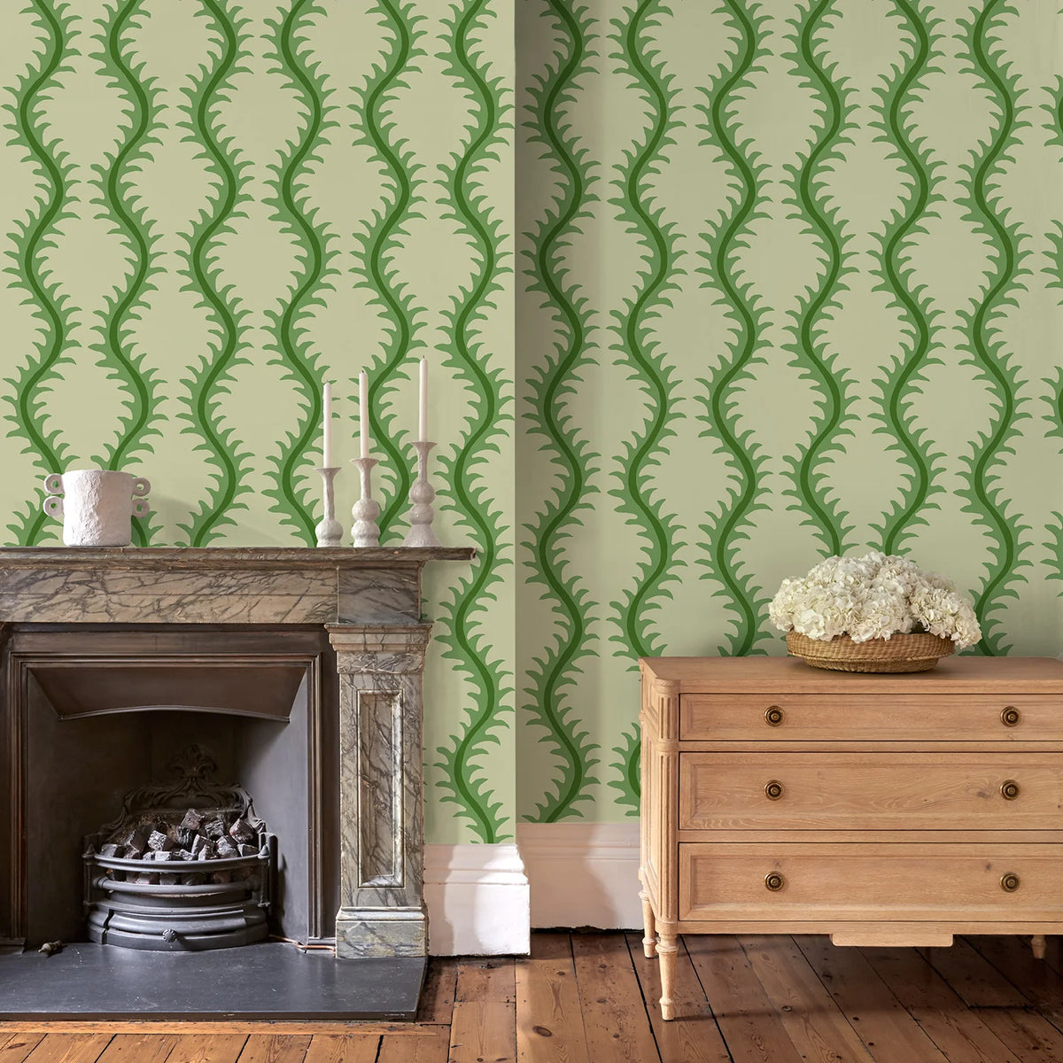 Helter Skelter Wallpaper - Emerald