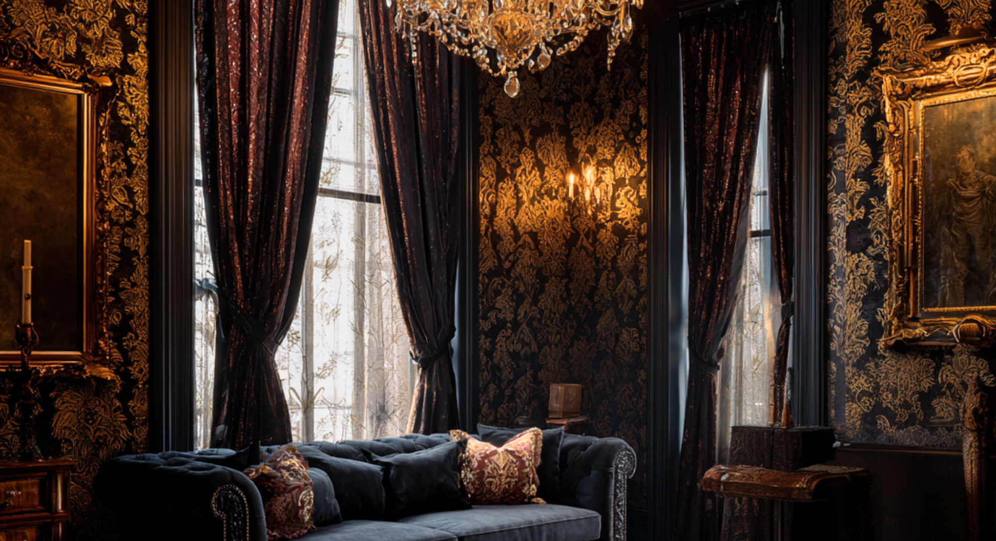 Spooky Styles with Dramatic Flair — Dark Interior Design Ideas