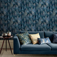 Woodland Fern French Navy