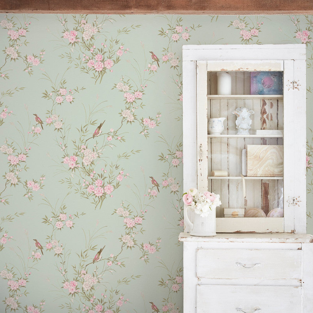 Bird Chinoiserie Wallpaper