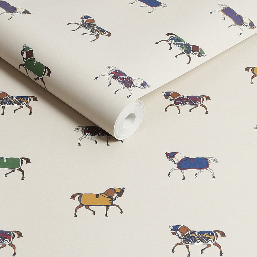 Joules Regal Horse Print Cream/Multi Wallpaper