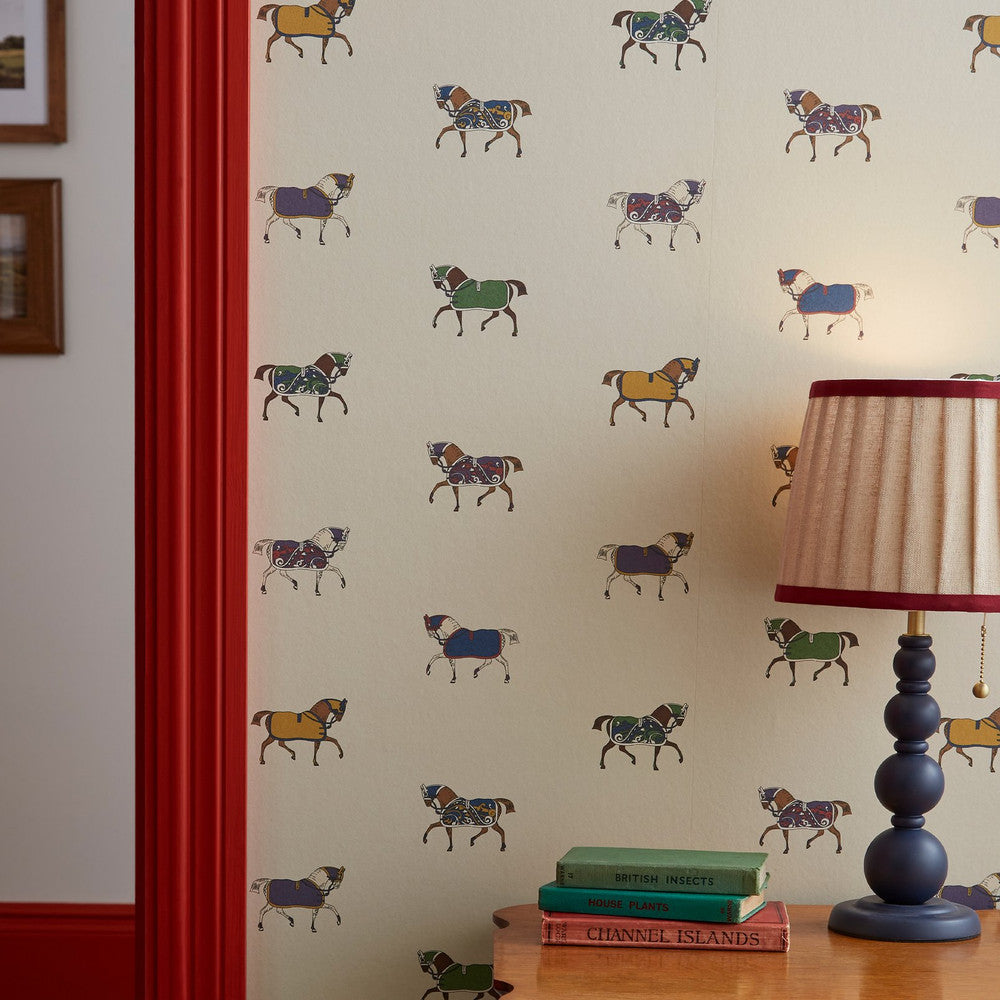 Joules Regal Horse Print Cream/Multi Wallpaper