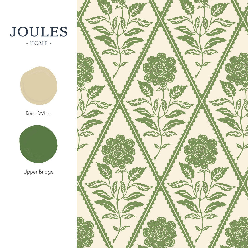 Joules Juliette Floral Print Cream/Green Wallpaper