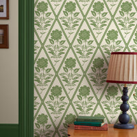 Joules Juliette Floral Print Cream/Green Wallpaper