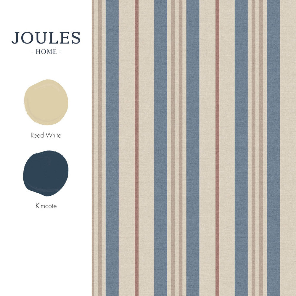 Joules Grove Stripe Pink/Blue Wallpaper