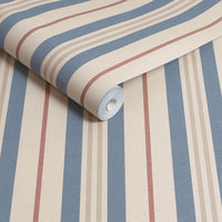 Joules Grove Stripe Pink/Blue Wallpaper