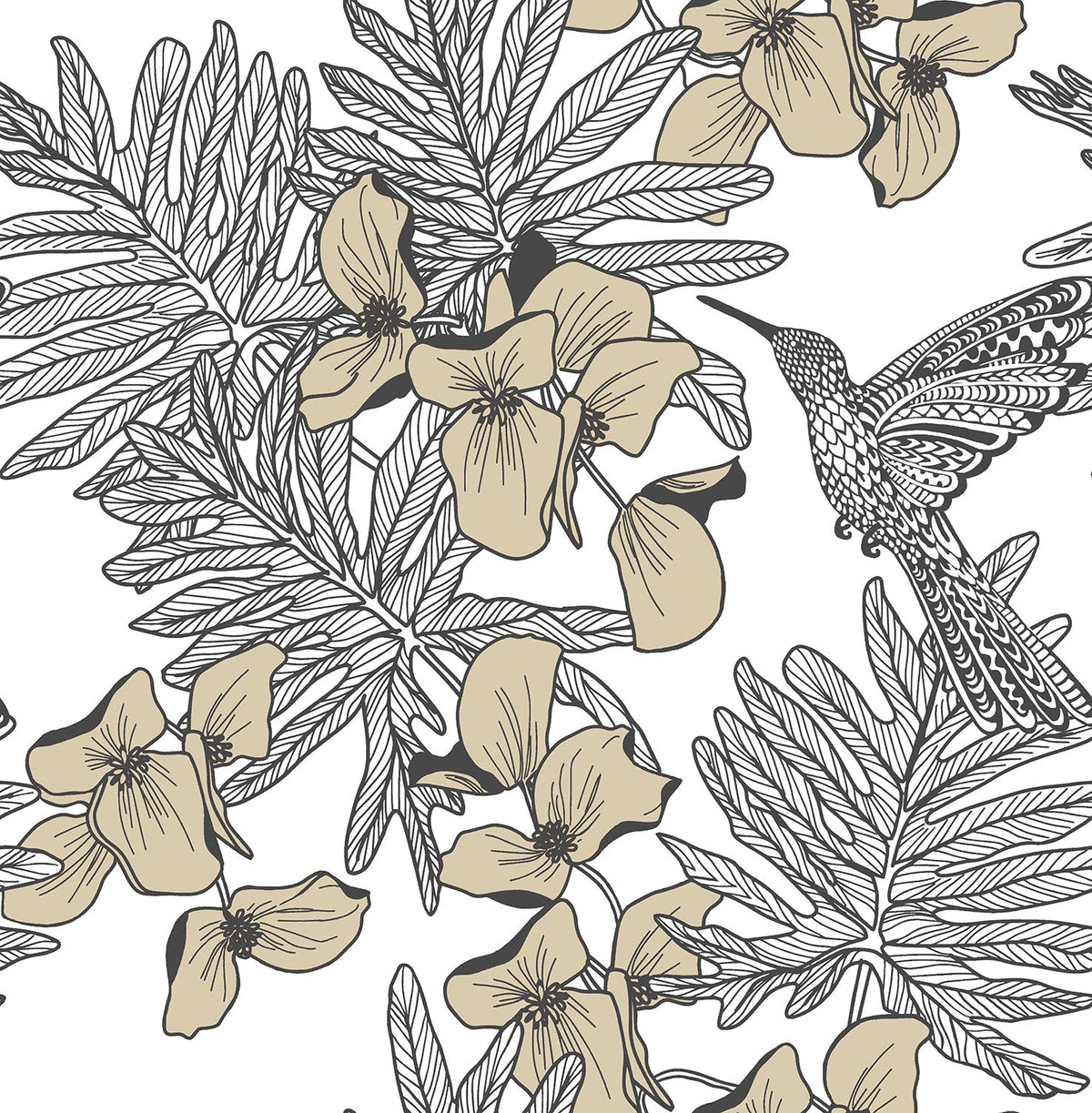 1838 Wallcoverings Aurora Hummingbird