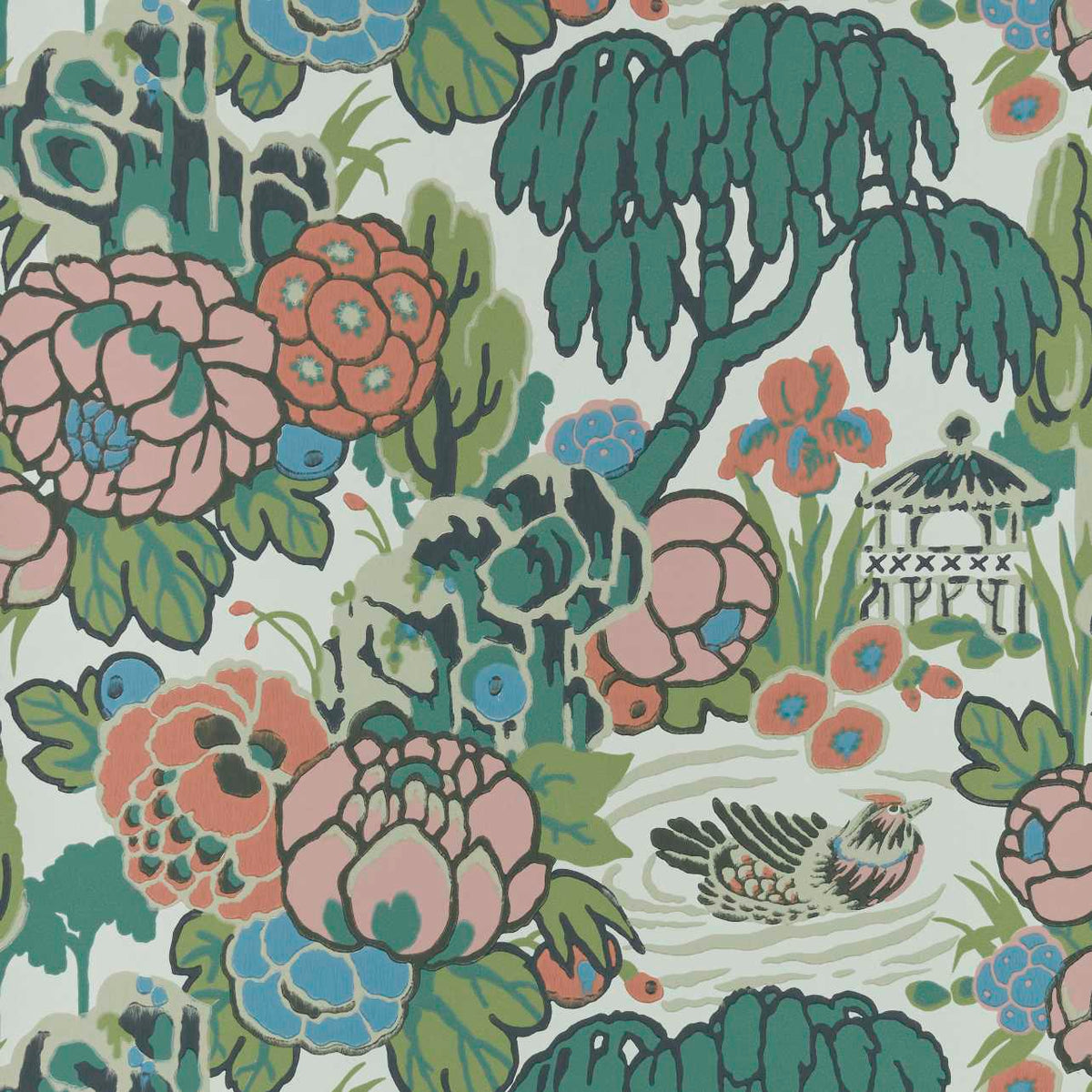 1838 Wallcoverings V&A Decorative Papers Mandarin Garden