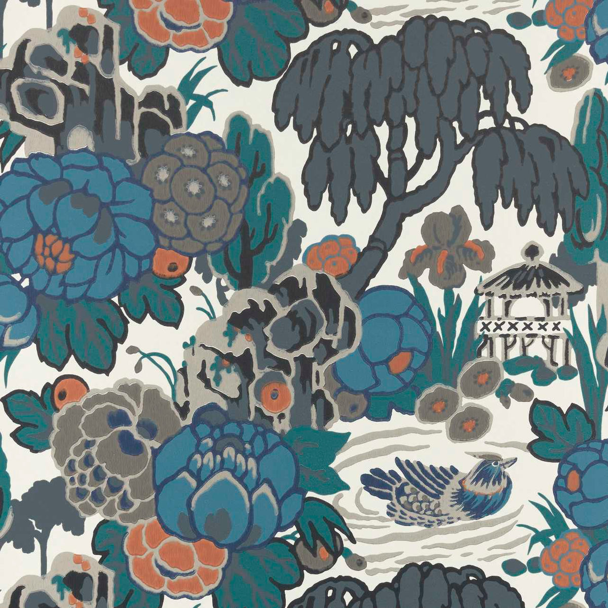 1838 Wallcoverings V&A Decorative Papers Mandarin Garden
