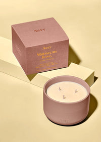 Aery Moroccan Rose Triple Wick Candle
