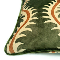 Cushion Helter Skelter Velvet Moss