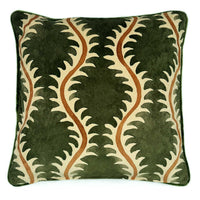 Cushion Helter Skelter Velvet Moss