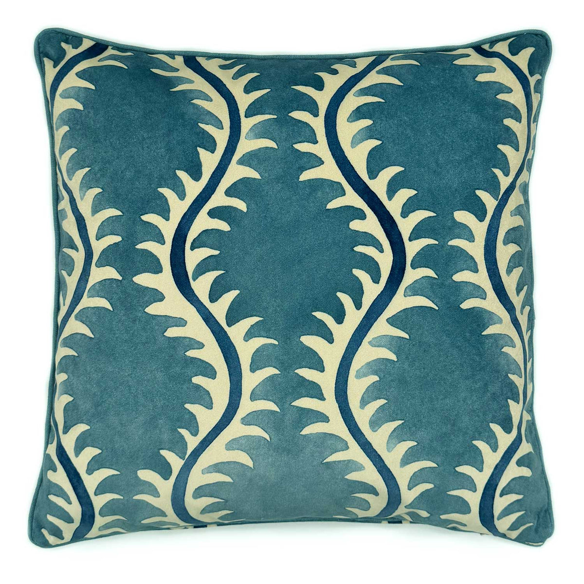 Cushion Helter Skelter Velvet Ocean