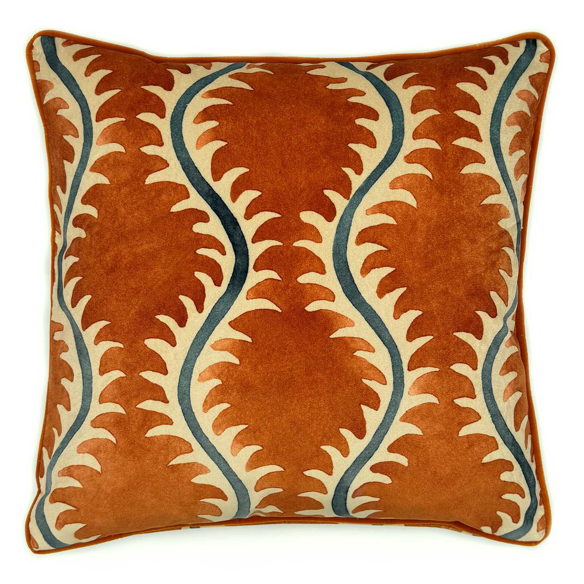 Cushion Helter Skelter Velvet Paprika