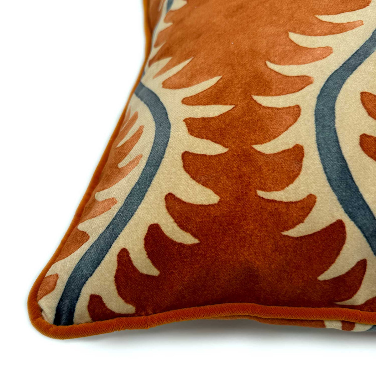 Cushion Helter Skelter Velvet Paprika