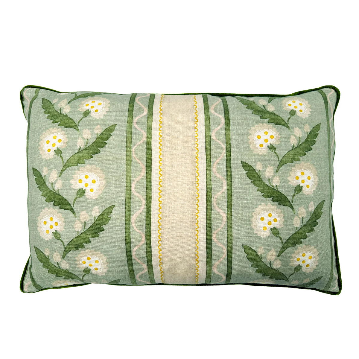 Polly Stripe Cushion Moss
