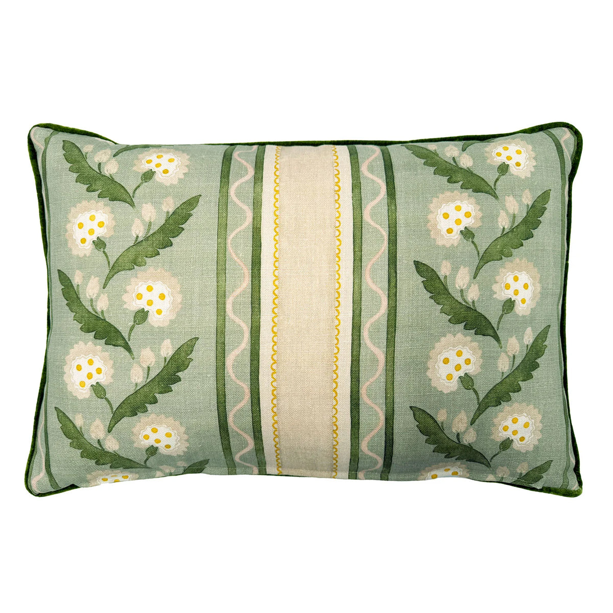 Polly Stripe Cushion Moss