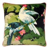 Jungle Jive Velvet Cushion Navy