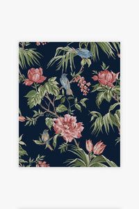 Birds & Blooms Navy