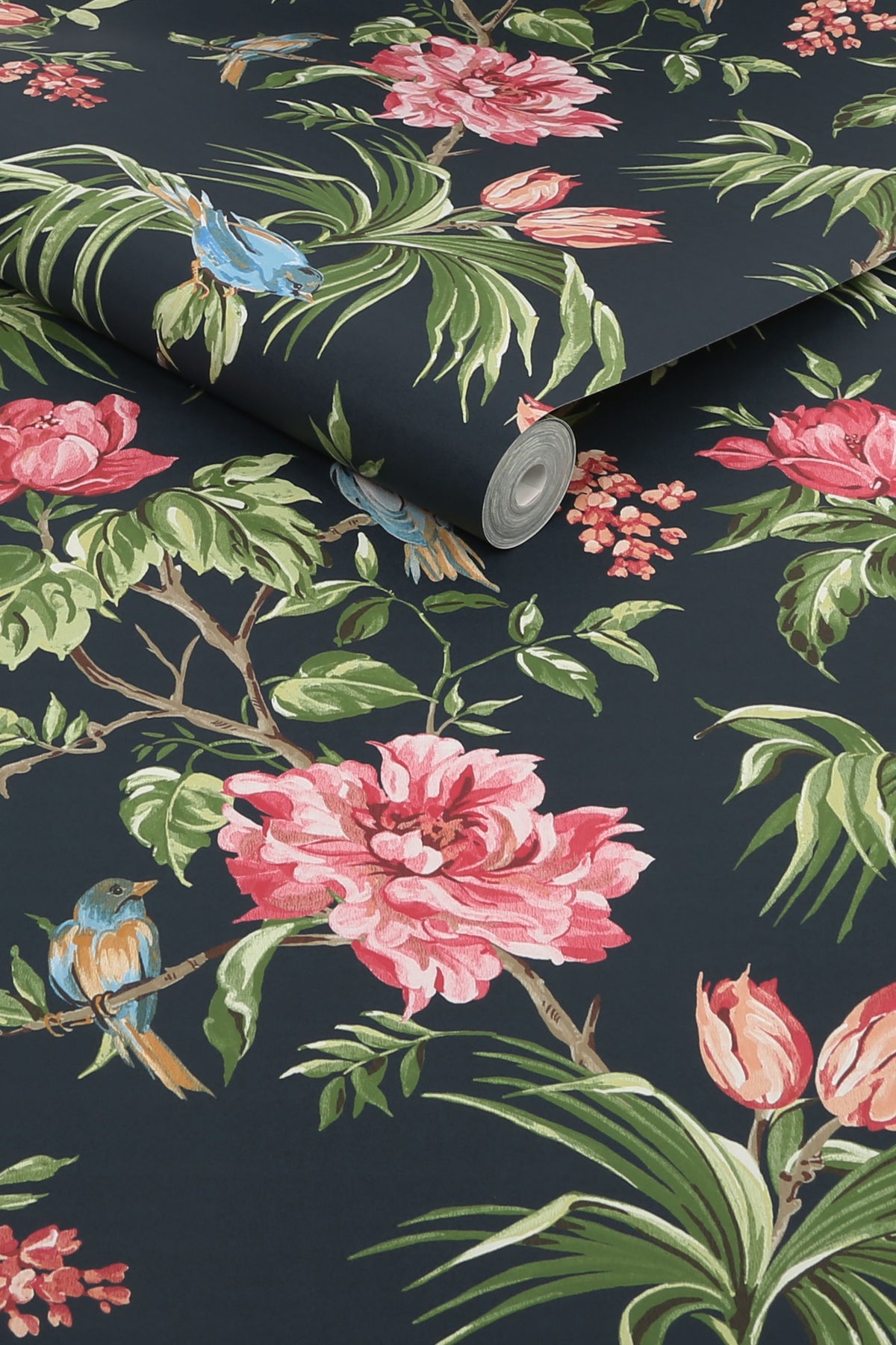 Birds & Blooms Navy