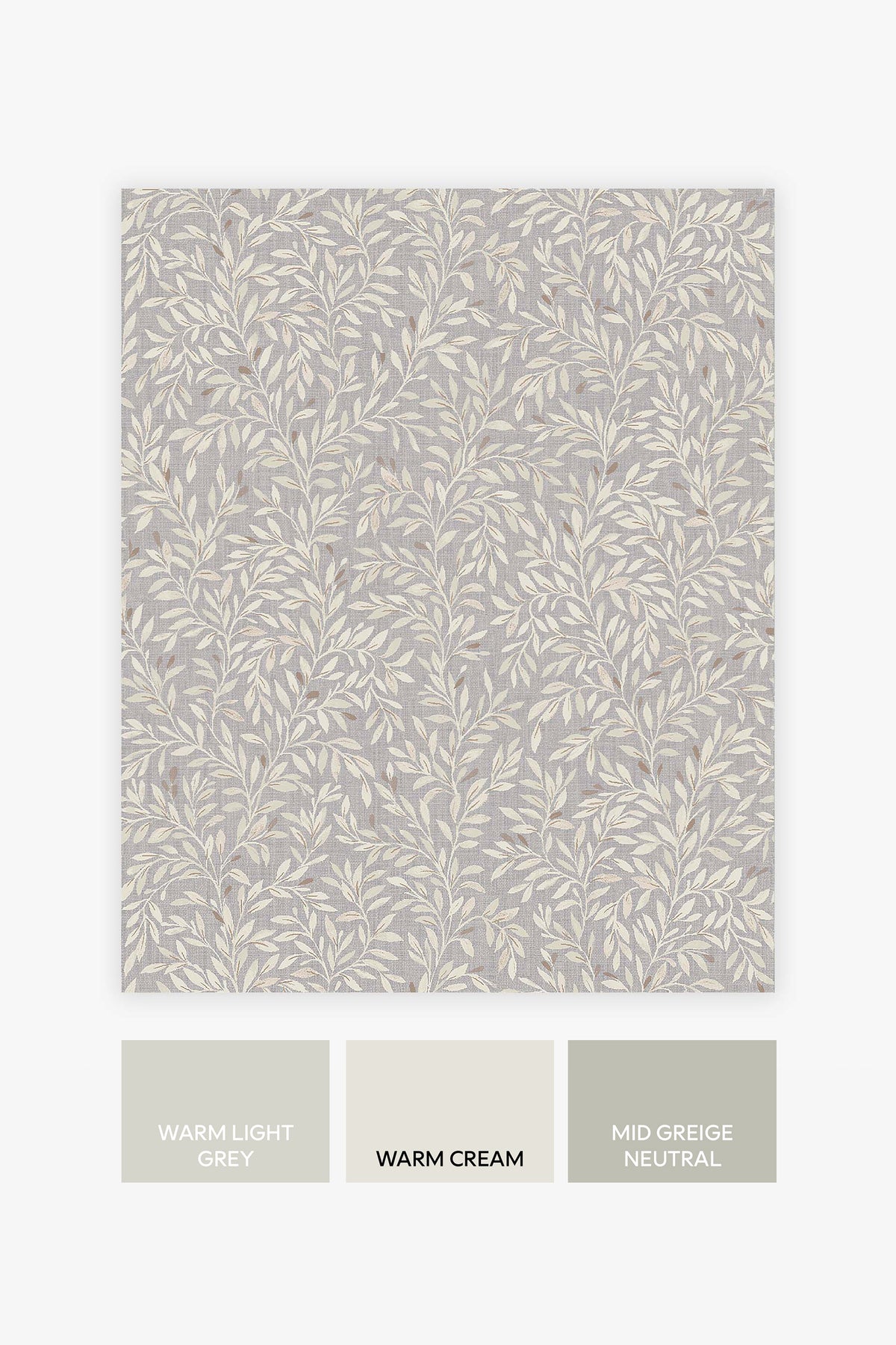 Ditsy Leaf Grey