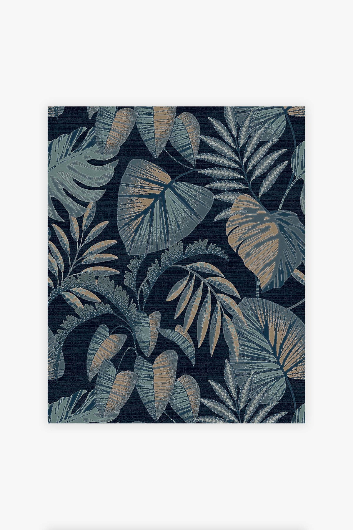 Jungle Leaves Navy