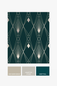 Deco Geometric Teal