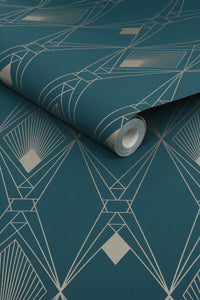 Deco Geometric Teal