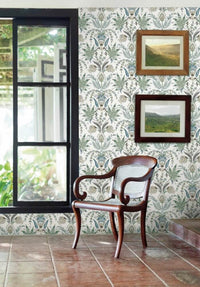 Mediterranean Seaside Jacobean Green